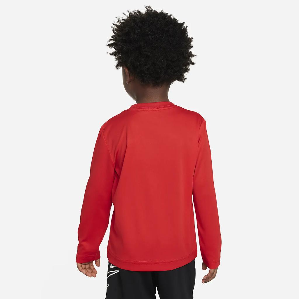 Nike &quot;All Day Play&quot; Long Sleeve Performance Tee Toddler Dri-FIT Tee 76L251-U10