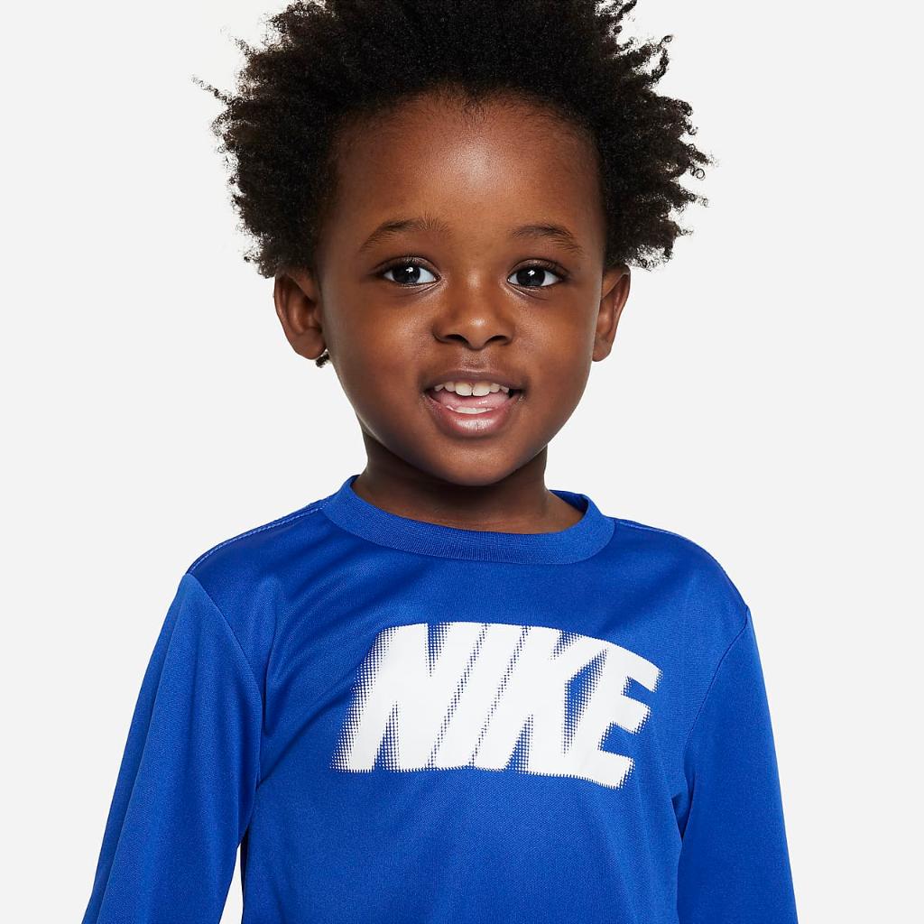 Nike &quot;All Day Play&quot; Long Sleeve Performance Tee Toddler Dri-FIT Tee 76L251-U89