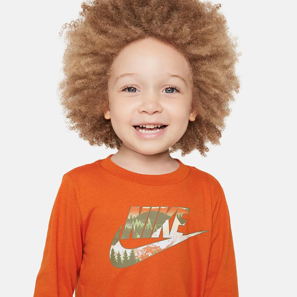 Nike Snowscape Futura Long Sleeve Tee Toddler T-Shirt 76L479-N3X