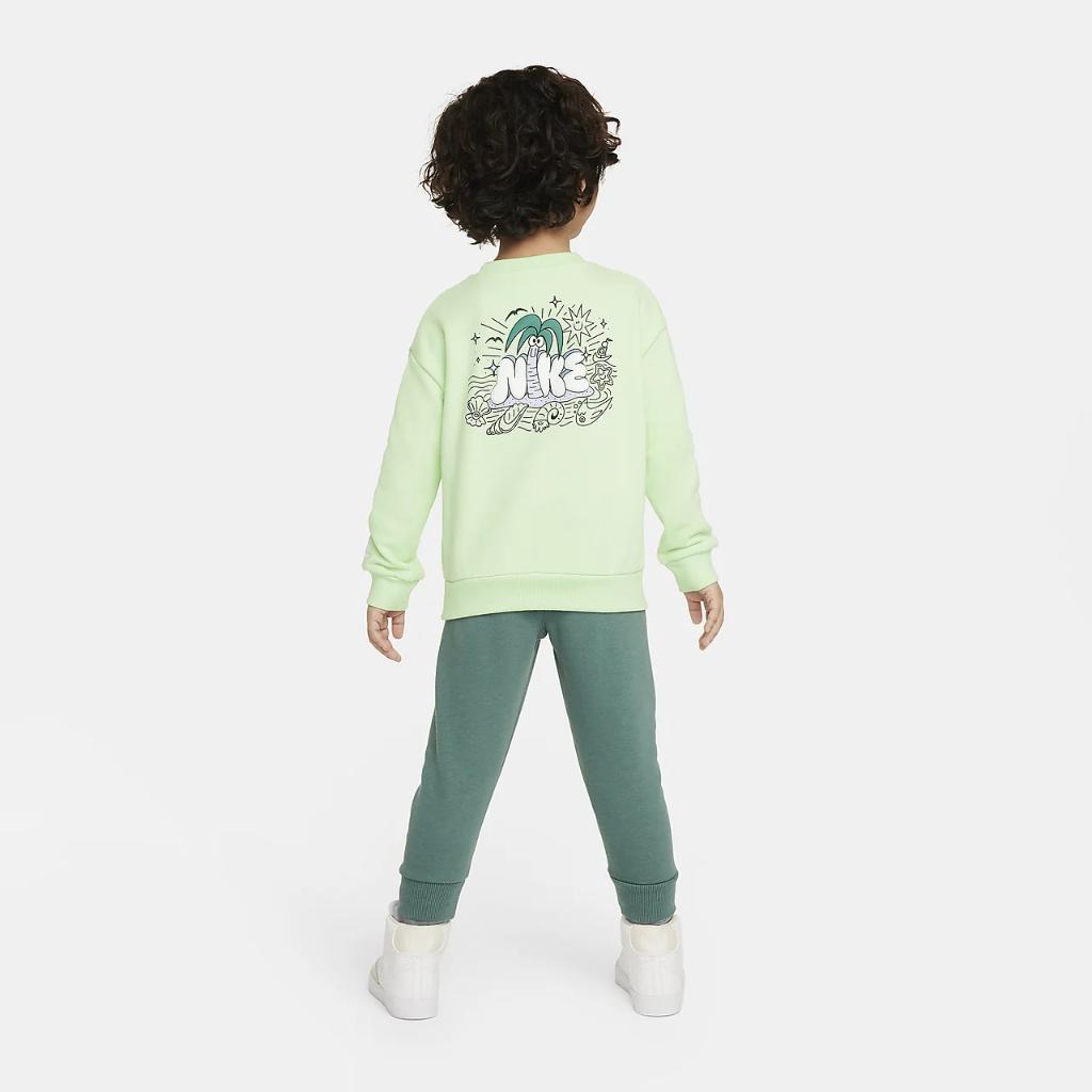 Nike Sportswear Create Your Own Adventure Toddler French Terry Graphic Crew Set 76M018-EDJ