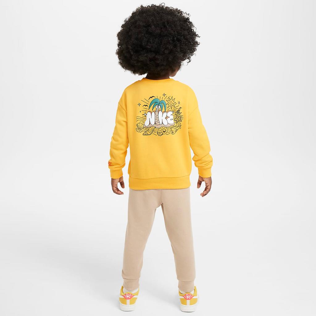 Nike Sportswear Create Your Own Adventure Toddler French Terry Graphic Crew Set 76M018-X0L