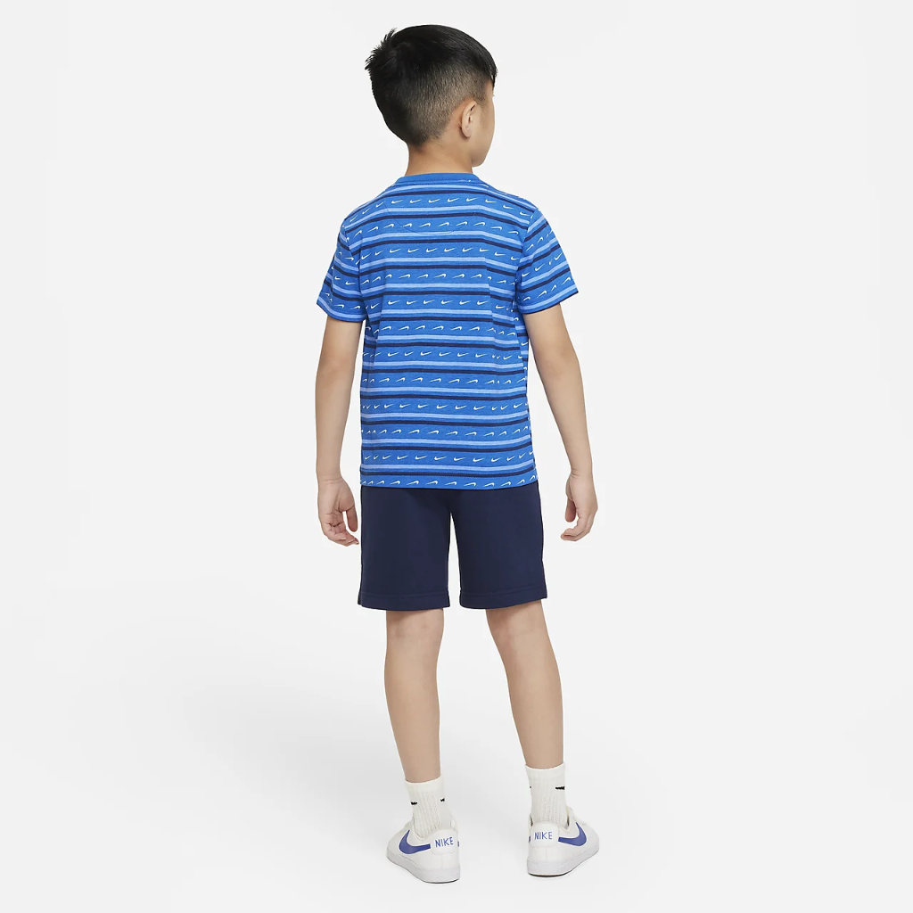 Nike Little Kids&#039; Swoosh Stripe Shorts Set 86J285-U90