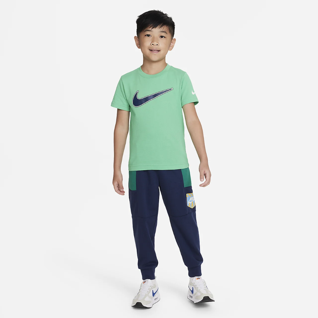 Nike Little Kids&#039; Ribbon Swoosh T-Shirt 86K002-EAG