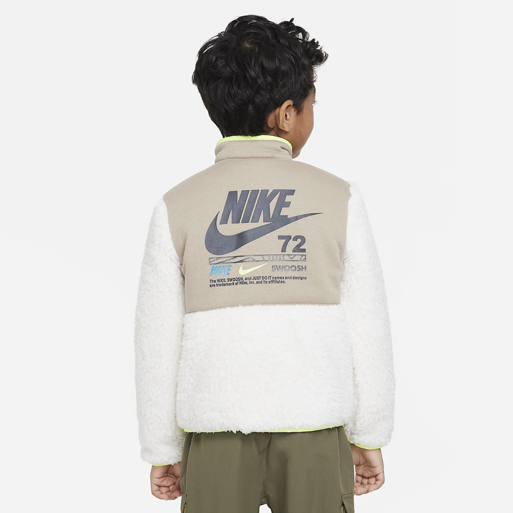 Nike Sportswear Illuminate Sherpa Half-Zip Jacket Little Kids&#039; Jacket 86K249-782