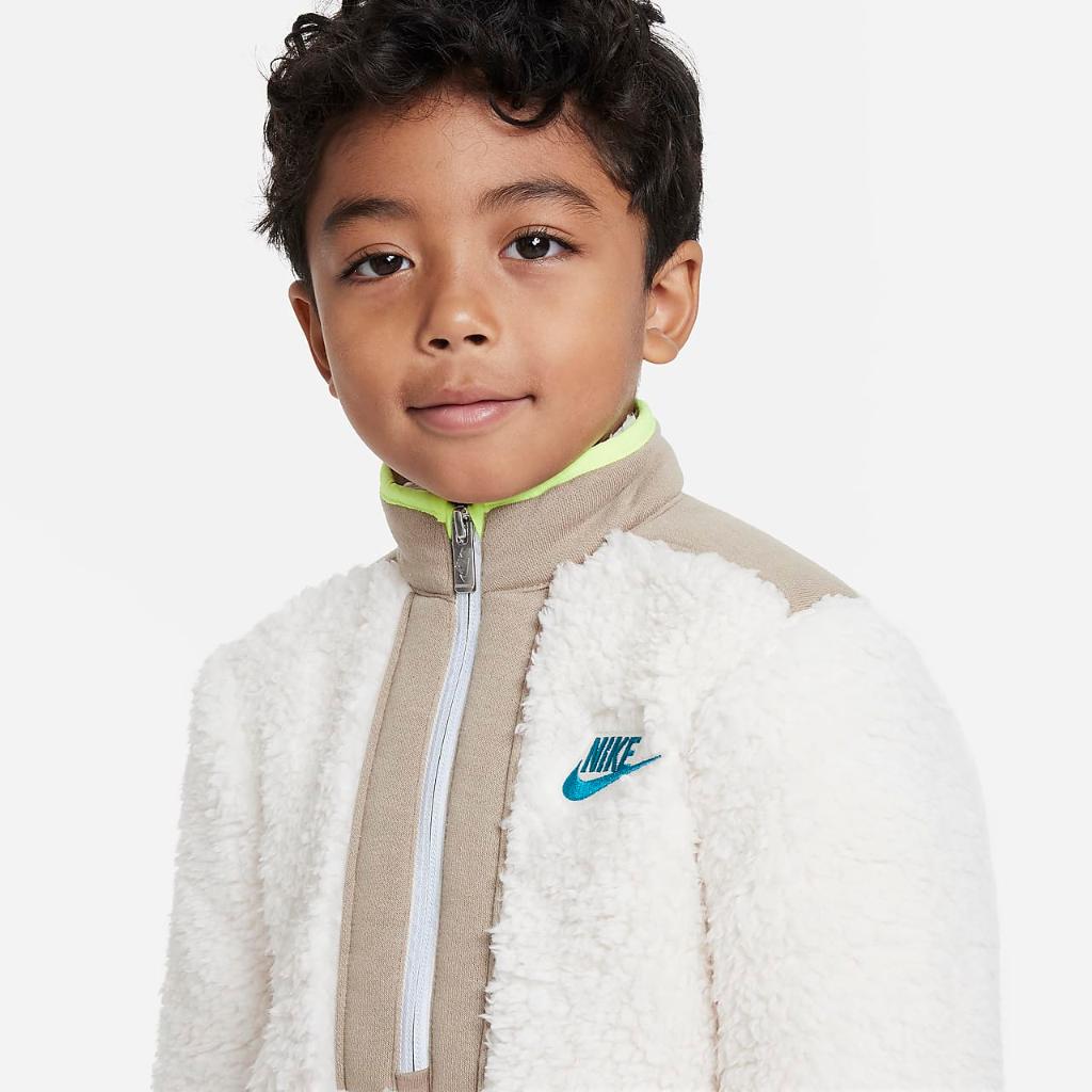Nike Sportswear Illuminate Sherpa Half-Zip Jacket Little Kids&#039; Jacket 86K249-782