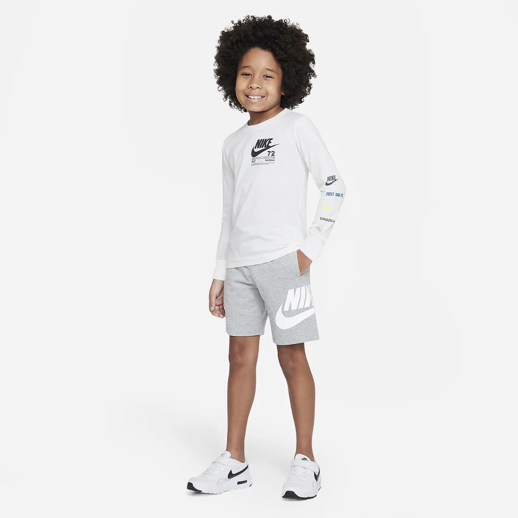 Nike Illuminate Microtype Long Sleeve Tee Little Kids&#039; T-Shirt 86K292-782