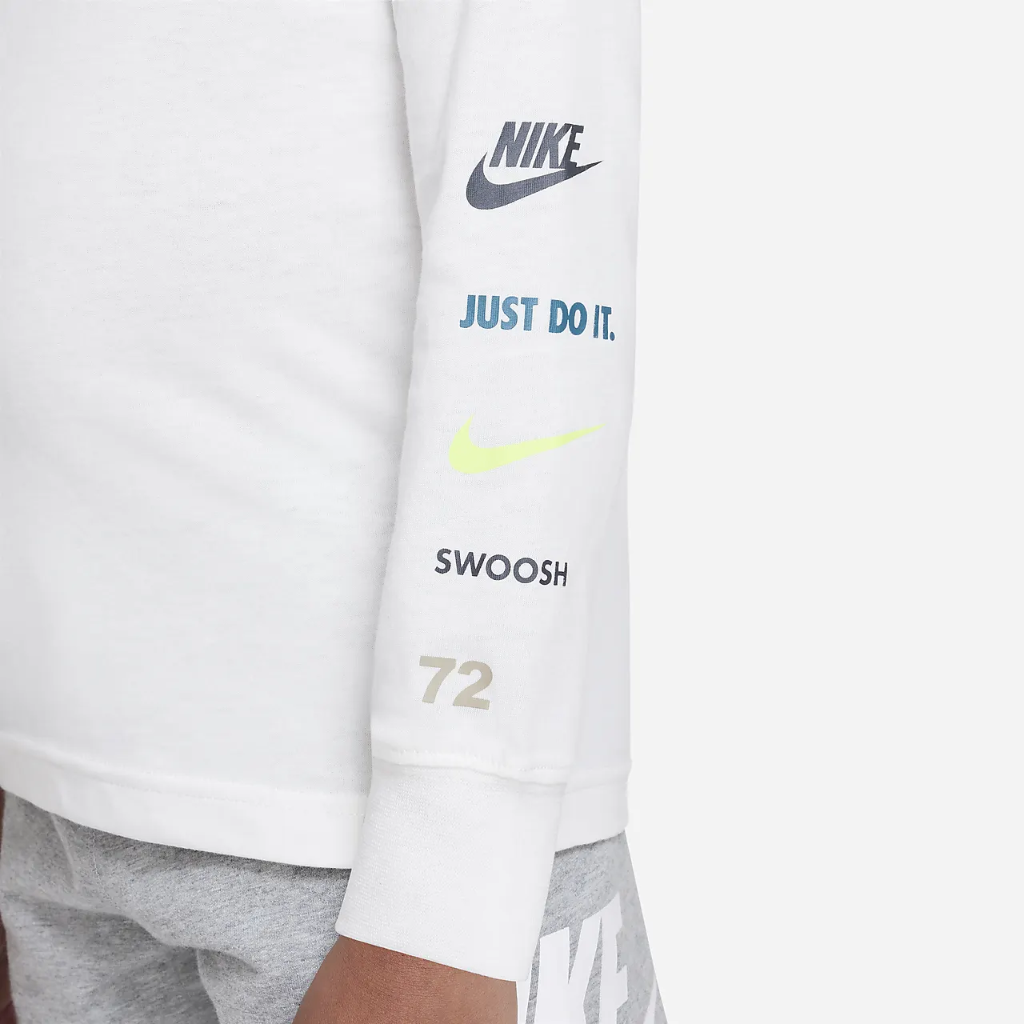 Nike Illuminate Microtype Long Sleeve Tee Little Kids&#039; T-Shirt 86K292-782