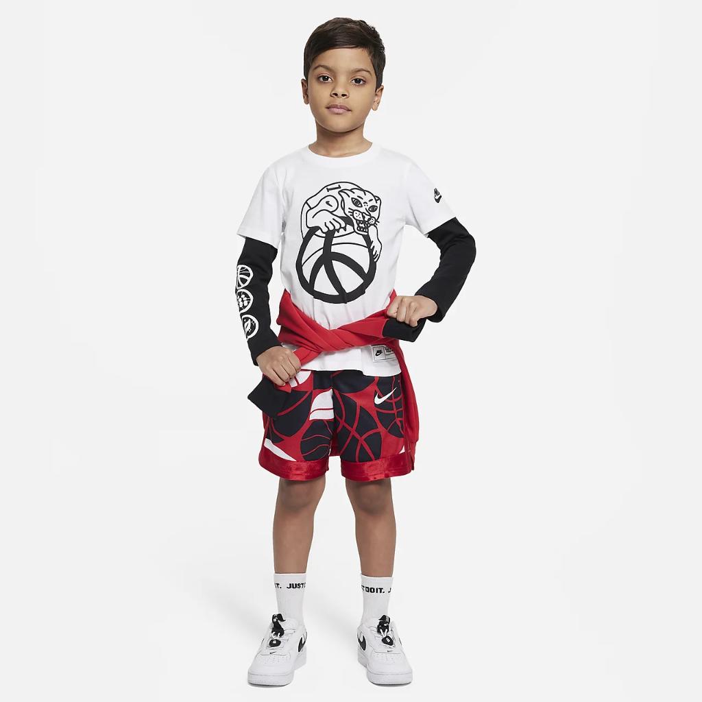 Nike Dri-FIT Elite Printed Shorts Little Kids&#039; Shorts 86K498-U10