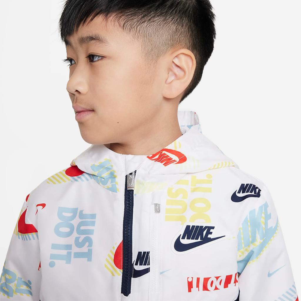 Nike Half-Zip Print Blocked Anorak Little Kids&#039; Jacket 86K536-001