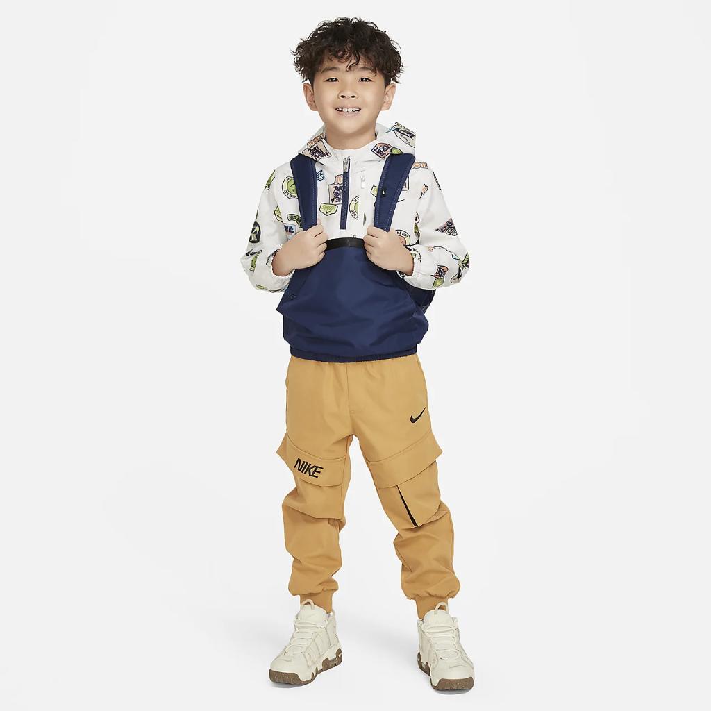 Nike Half-Zip Print Blocked Anorak Little Kids&#039; Jacket 86K536-782