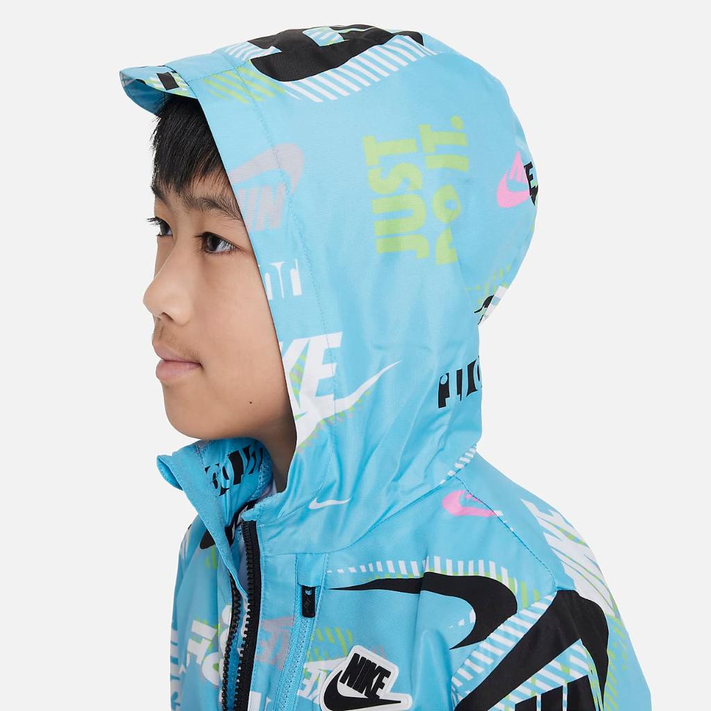 Nike Half-Zip Print Blocked Anorak Little Kids&#039; Jacket 86K536-F85