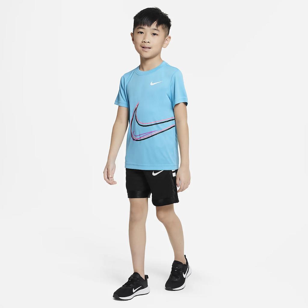 Nike Swoosh Distortion Tee Little Kids&#039; T-Shirt 86K623-F85
