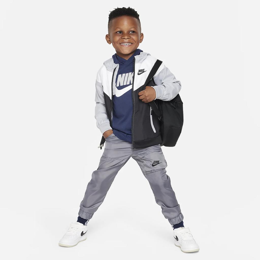 Nike Sportswear Futura Hooded Long Sleeve Tee Little Kids&#039; T-Shirt 86K662-U90