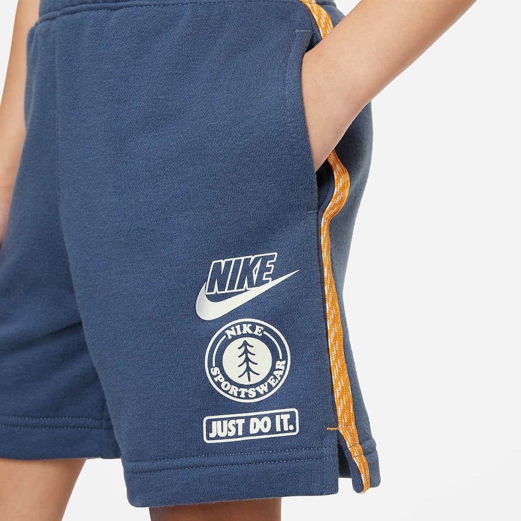 Nike Sportswear &quot;Leave No Trace&quot; French Terry Taping Shorts Little Kids&#039; Shorts 86K851-U6B