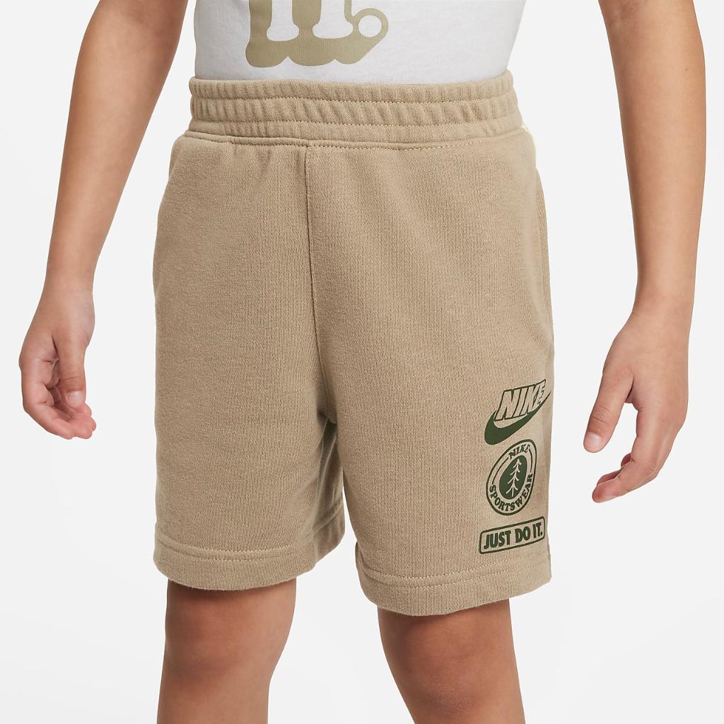 Nike Sportswear &quot;Leave No Trace&quot; French Terry Taping Shorts Little Kids&#039; Shorts 86K851-X1T
