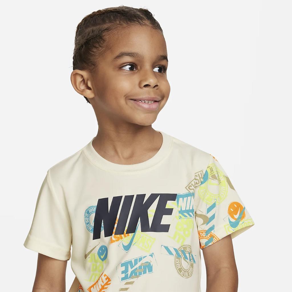 Nike Block Stamp Tee Little Kids&#039; Dri-FIT T-Shirt 86K968-W3Z