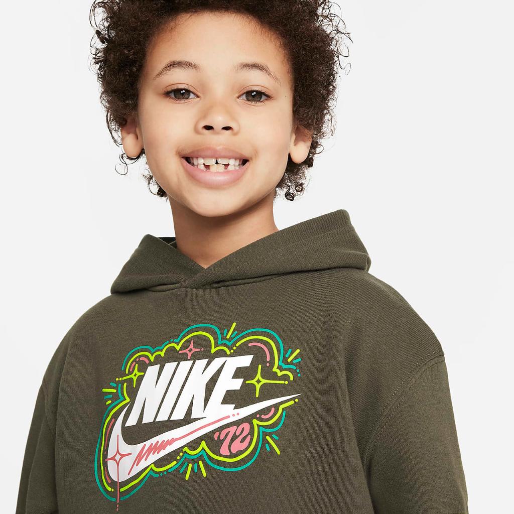 Nike Sportswear &quot;Art of Play&quot; French Terry Pullover Little Kids Hoodie 86L102-F84