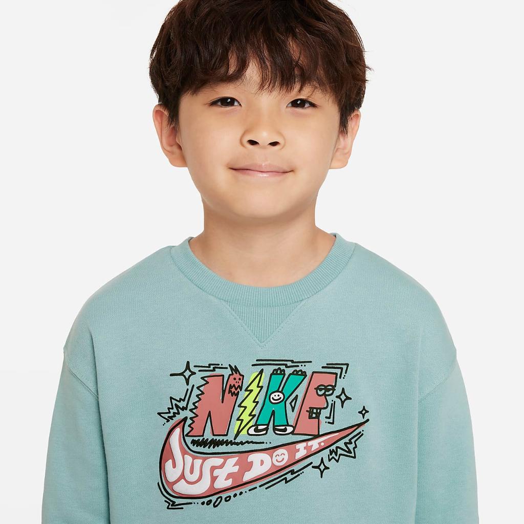 Nike Sportswear &quot;Art of Play&quot; French Terry Crew Little Kids Top 86L103-572