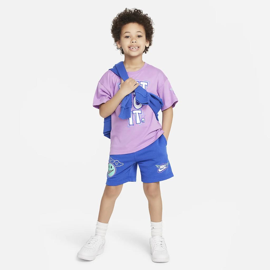 Nike Sportswear &quot;Art of Play&quot; Relaxed Graphic Tee Little Kids T-Shirt 86L115-P3R