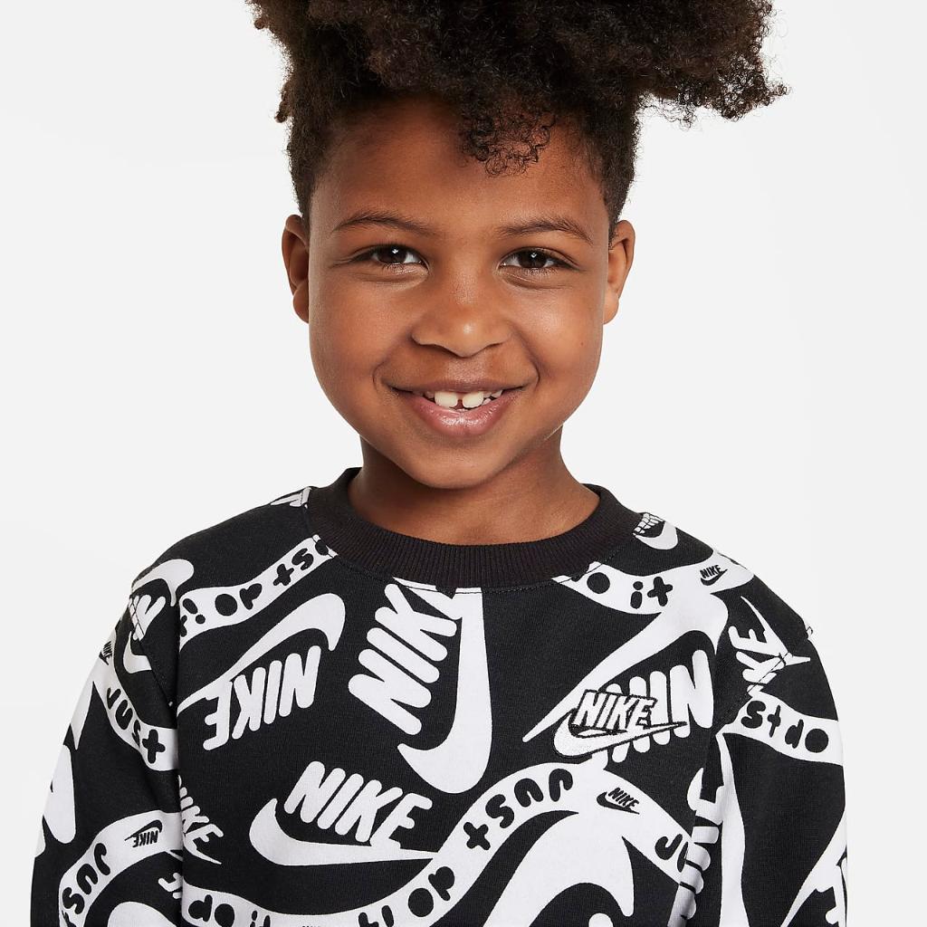 Nike Sportswear Club Printed Set Little Kids 2-Piece Crew Set 86L168-023
