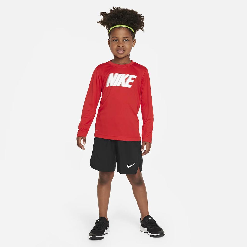 Nike &quot;All Day Play&quot; Long Sleeve Performance Tee Little Kids Dri-FIT Tee 86L251-U10