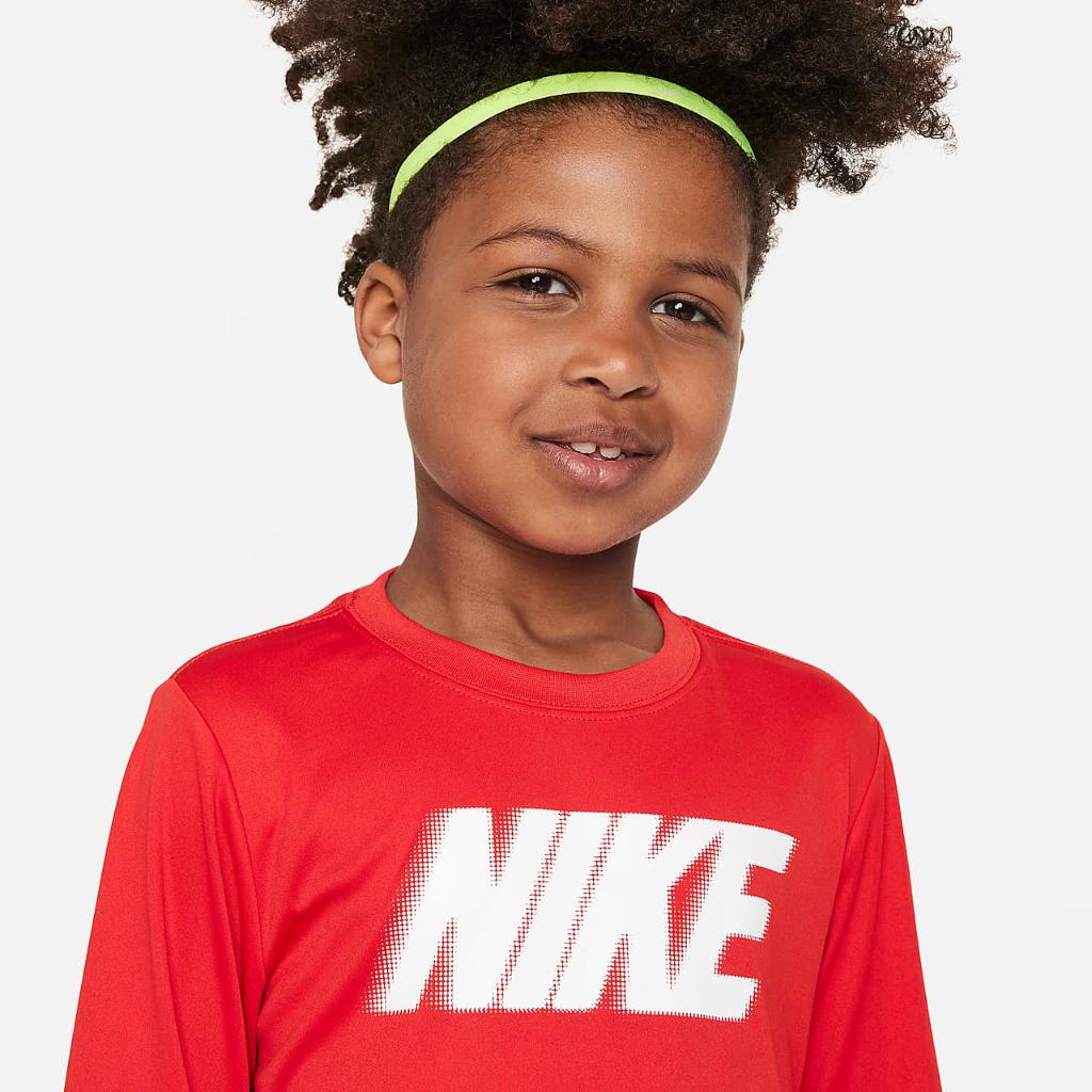 Nike &quot;All Day Play&quot; Long Sleeve Performance Tee Little Kids Dri-FIT Tee 86L251-U10