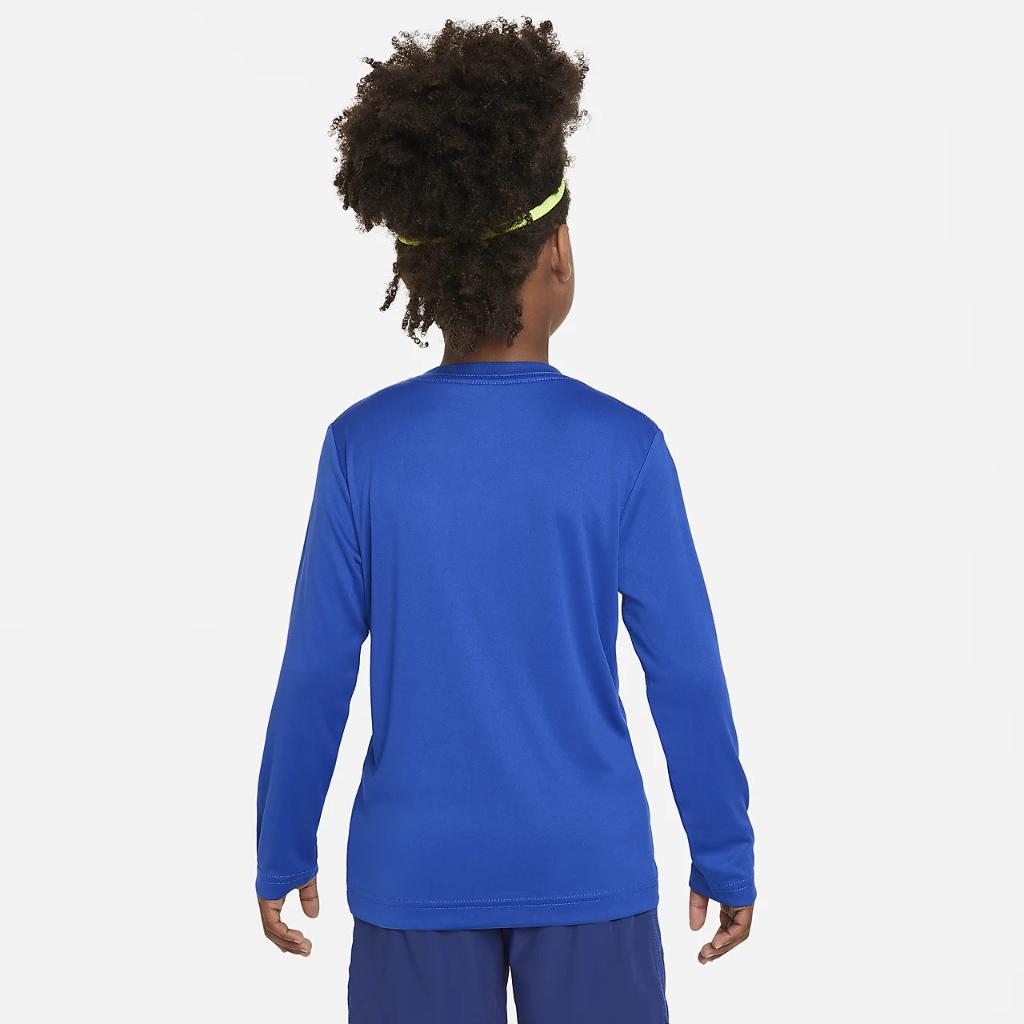 Nike &quot;All Day Play&quot; Long Sleeve Performance Tee Little Kids Dri-FIT Tee 86L251-U89