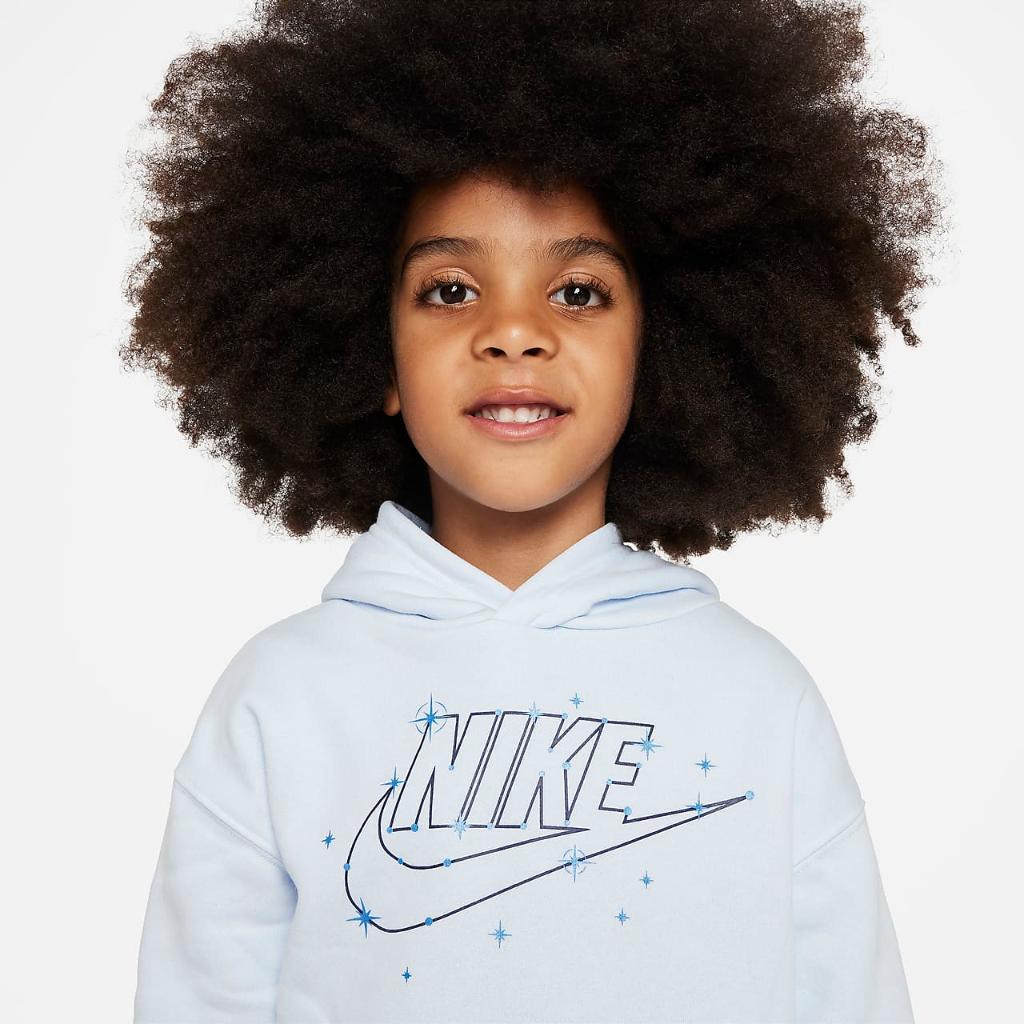Nike Sportswear Shine Fleece Pullover Hoodie Little Kids Hoodie 86L402-U5M