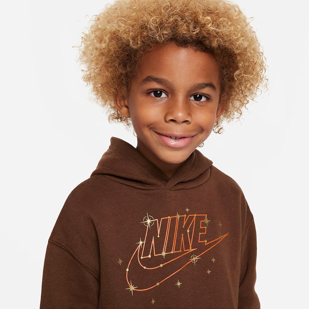 Nike Sportswear Shine Fleece Pullover Hoodie Little Kids Hoodie 86L402-X2O