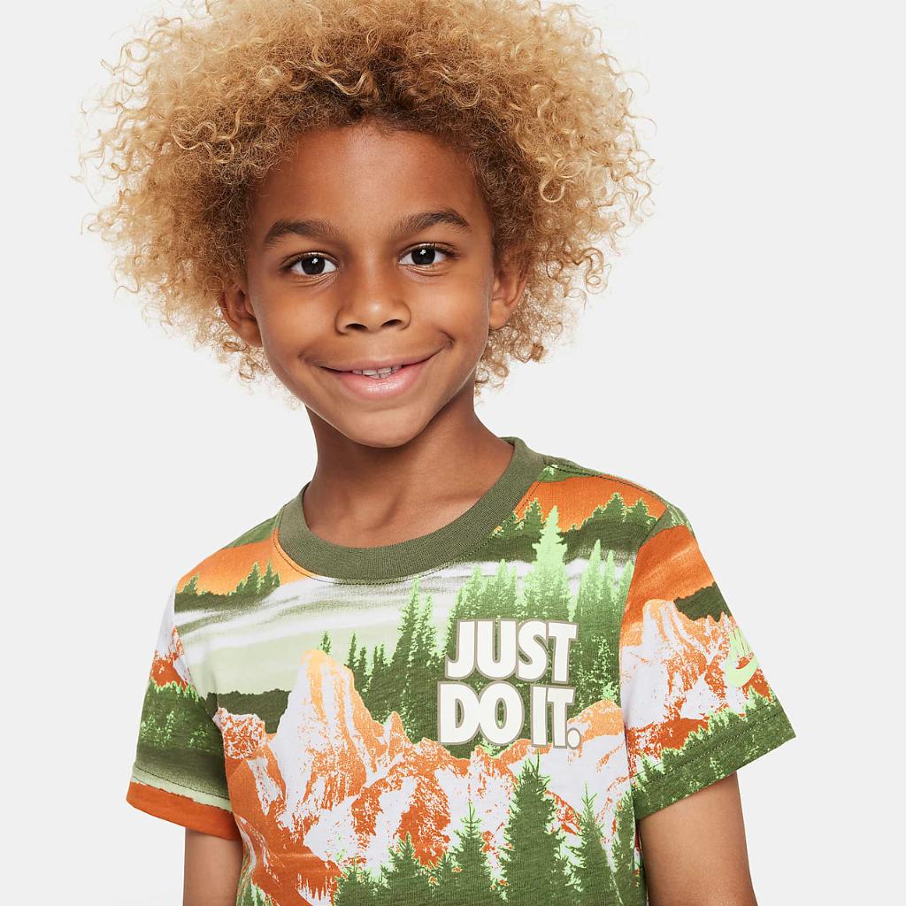 Nike Snowscape Printed Tee Little Kids T-Shirt 86L464-E6F