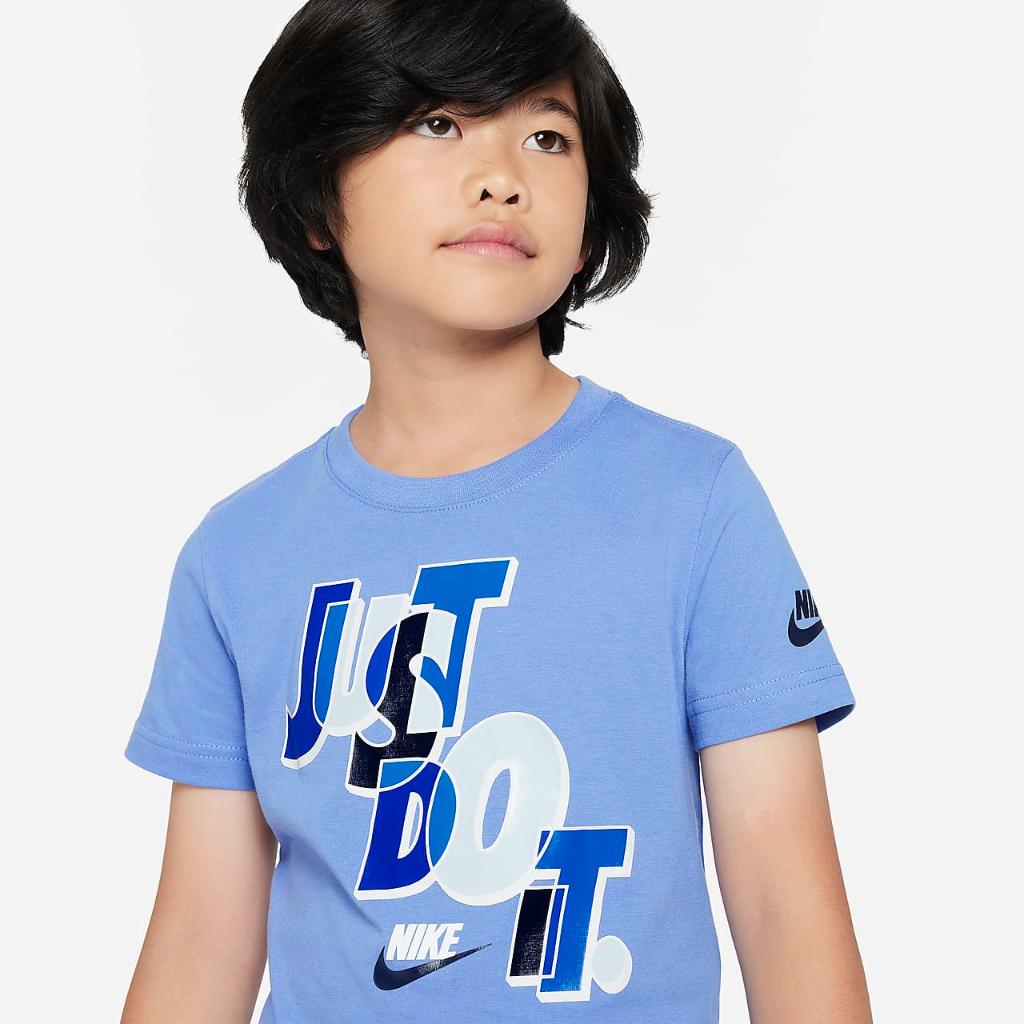 Nike Puzzle &quot;Just Do It&quot; Tee Little Kids T-Shirt 86L476-BGZ