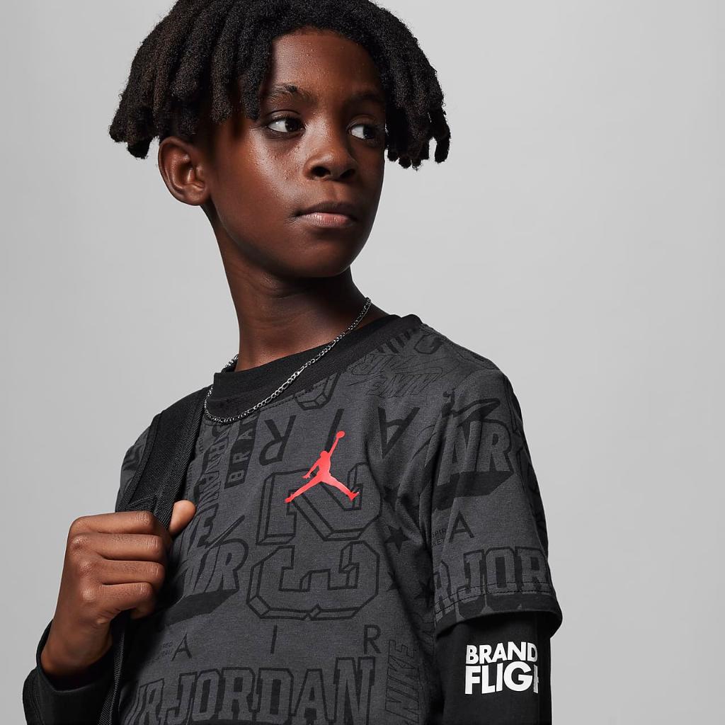 Jordan Wall of Flight Tee Big Kids&#039; T-Shirt 95C047-023