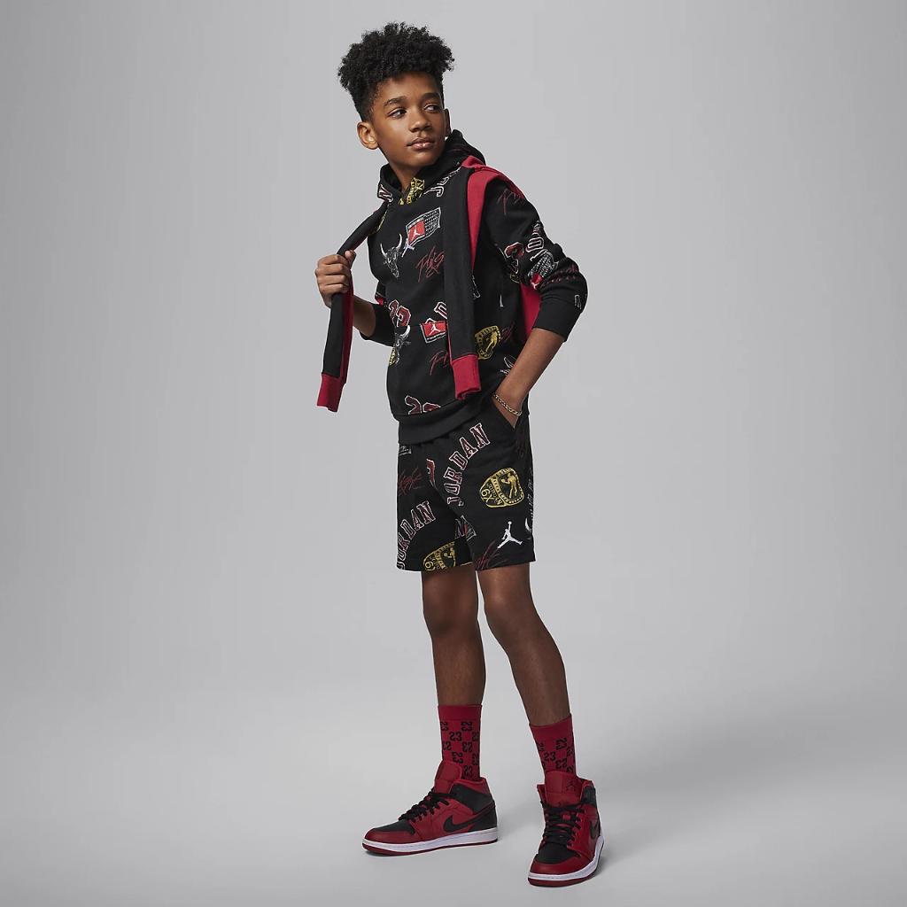 Jordan MJ Essentials Big Kids&#039; Printed Pullover Hoodie 95C897-023