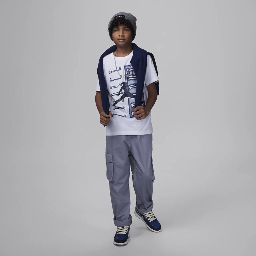 Air Jordan Big Kids&#039; AJ11 Vertical Columns T-Shirt 95D303-001