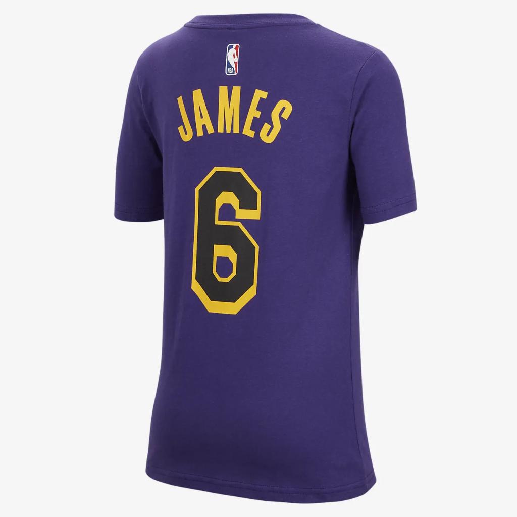 LeBron James Los Angeles Lakers Statement Edition Big Kids&#039; (Boys&#039;) Jordan NBA T-Shirt 9YHDC4LAK06-LAL