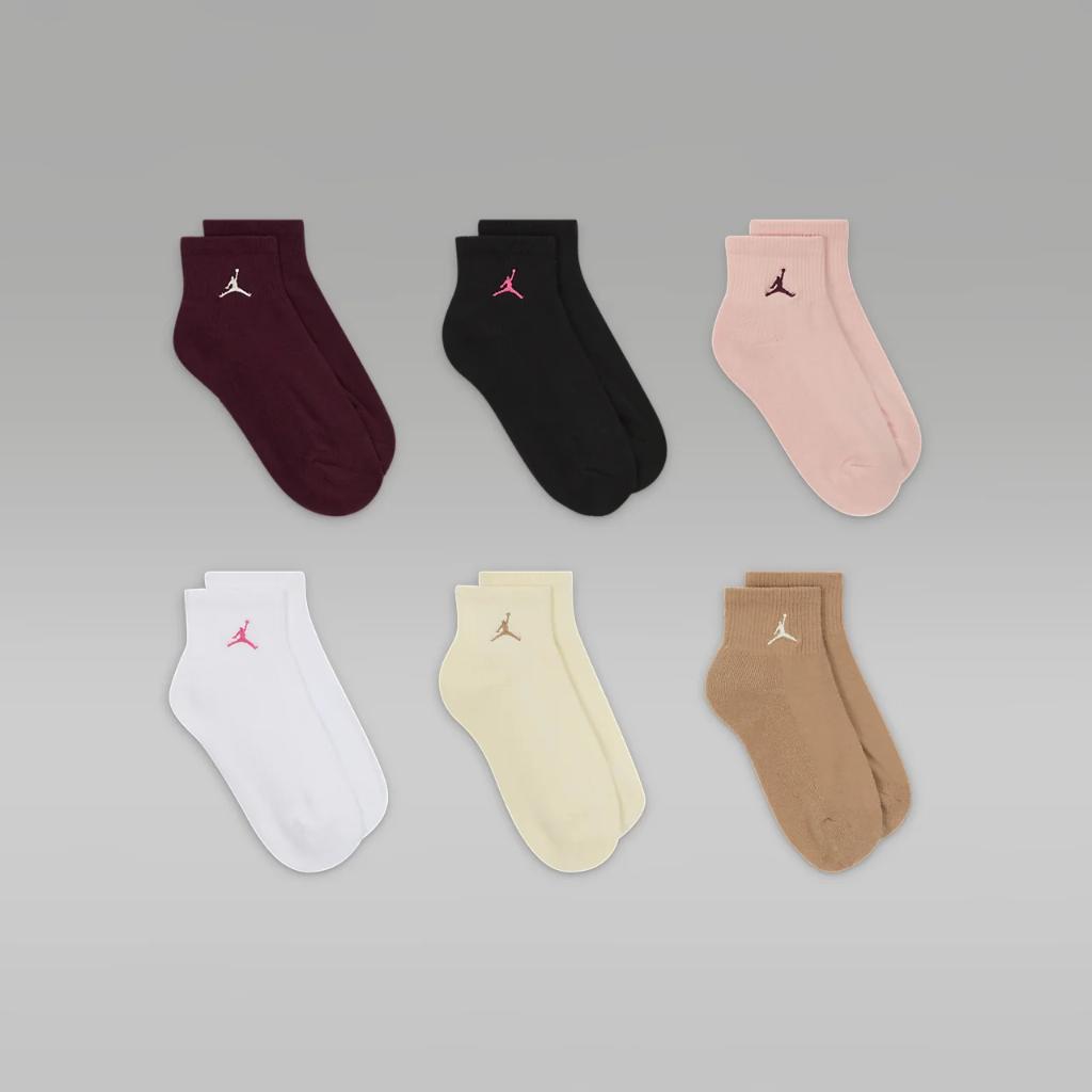 Jordan Everyday Essentials Big Kids&#039; Ankle Socks (6 Pairs) BJ0593-R28