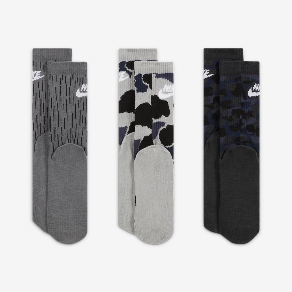 Nike Camo Dri-FIT Crew Socks (3 Pairs) Little Kids&#039; Socks BN0923-M19