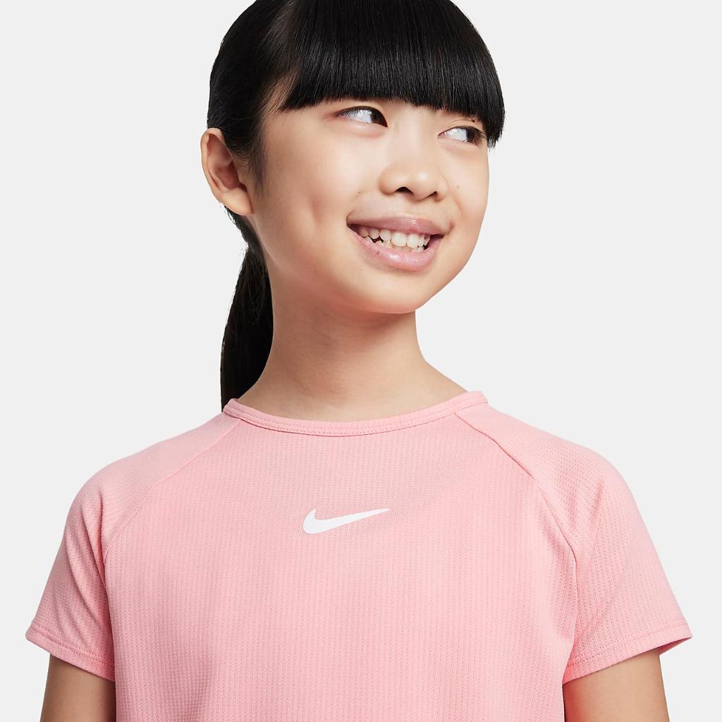 NikeCourt Dri-FIT Victory Big Kids&#039; (Girls&#039;) Short-Sleeve Tennis Top CV7567-611