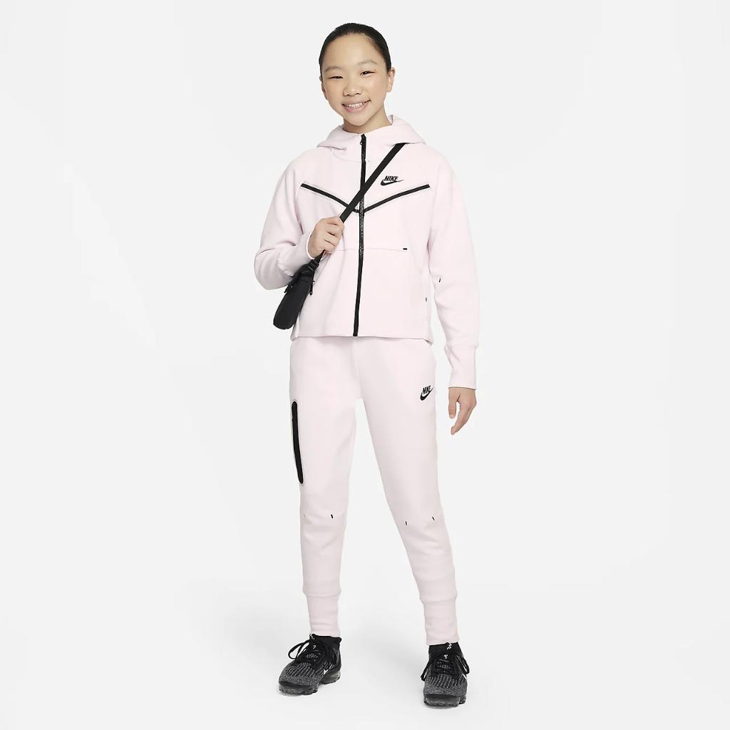Nike Sportswear Tech Fleece Big Kids&#039; (Girls&#039;) Full-Zip Hoodie CZ2570-664