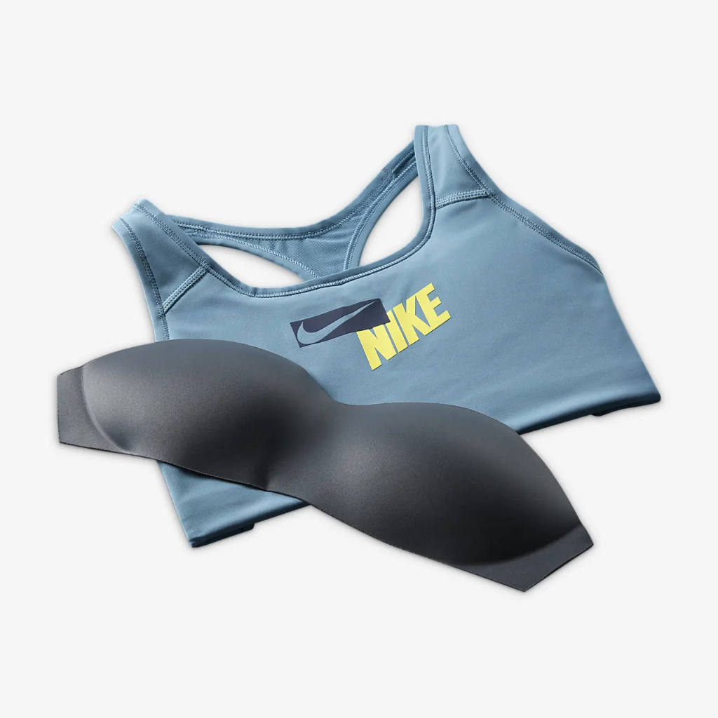 Nike Swoosh Women&#039;s Medium-Support 1-Piece Pad Logo Sports Bra CZ4443-424