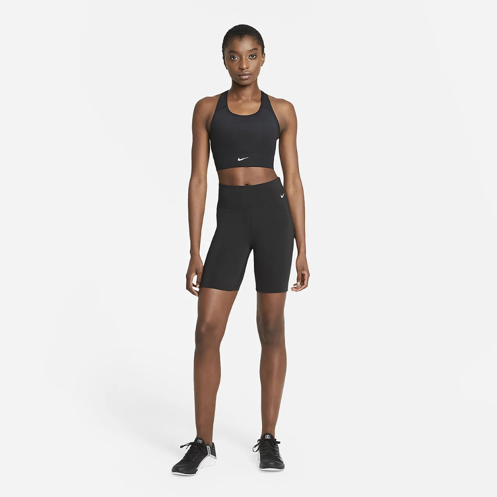 Nike Dri-FIT Swoosh Women&#039;s Medium-Support 1-Piece Padded Longline Sports Bra CZ4496-010