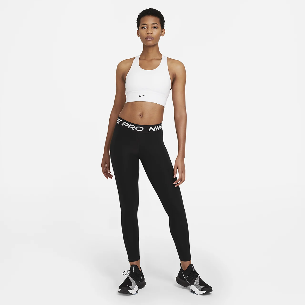 Nike Dri-FIT Swoosh Women&#039;s Medium-Support 1-Piece Padded Longline Sports Bra CZ4496-100