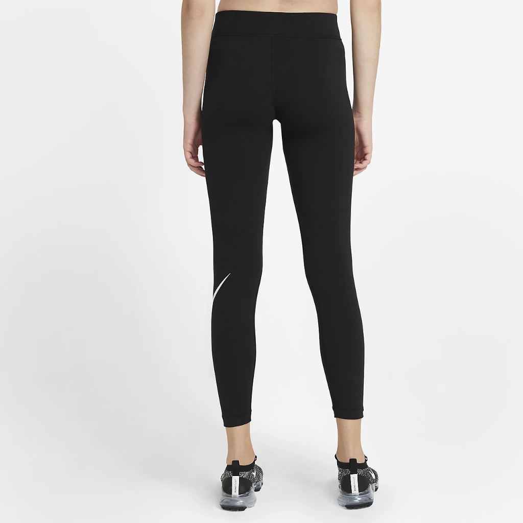 Nike Sportswear Essential Women&#039;s Mid-Rise Swoosh Leggings CZ8530-010