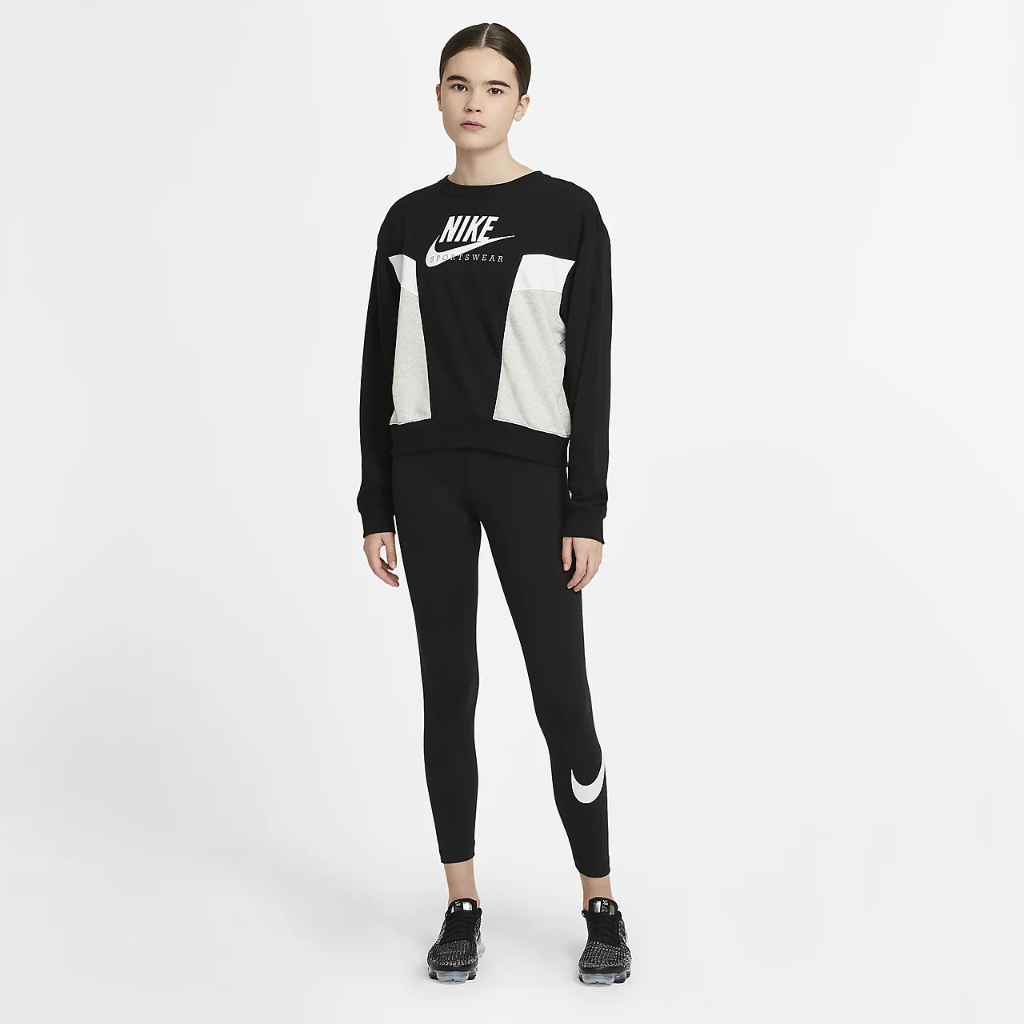 Nike Sportswear Essential Women&#039;s Mid-Rise Swoosh Leggings CZ8530-010