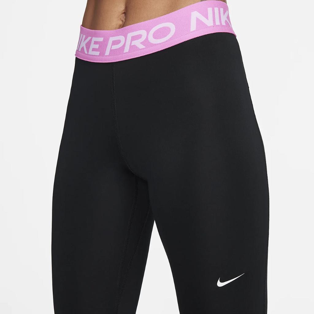 Nike Pro Women&#039;s Mid-Rise Mesh-Paneled Leggings CZ9779-016