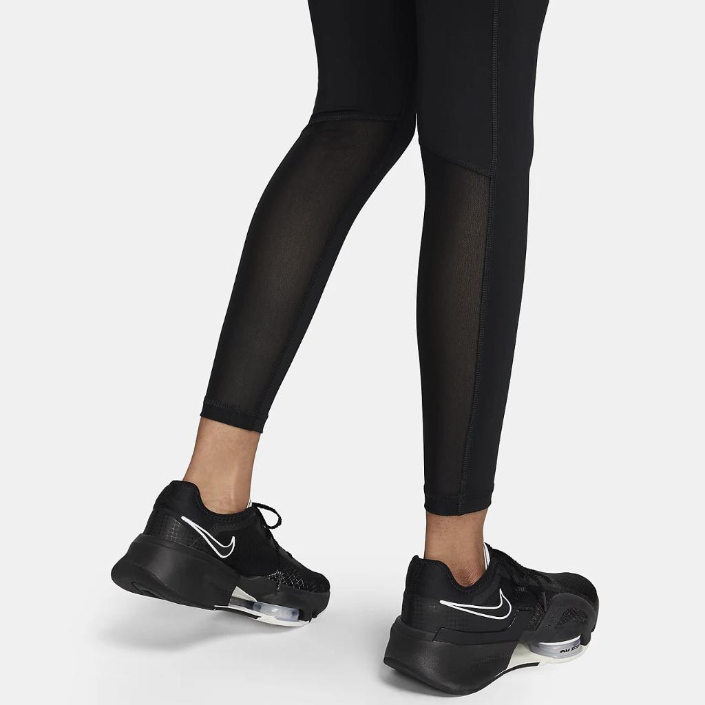 Nike Pro Women&#039;s Mid-Rise Mesh-Paneled Leggings CZ9779-017