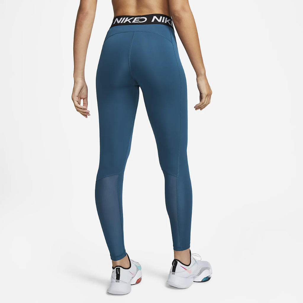 Nike Pro Women&#039;s Mid-Rise Mesh-Paneled Leggings CZ9779-460