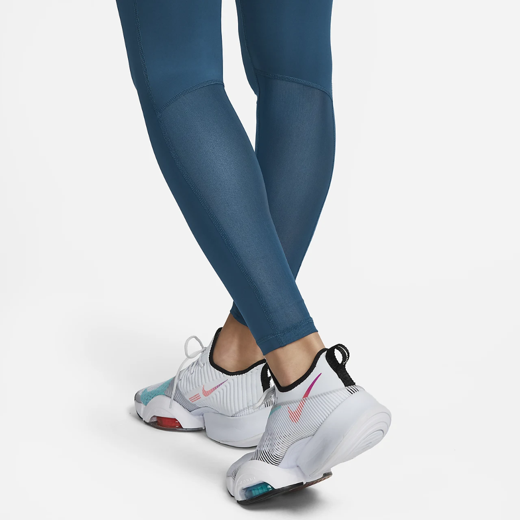 Nike Pro Women&#039;s Mid-Rise Mesh-Paneled Leggings CZ9779-460