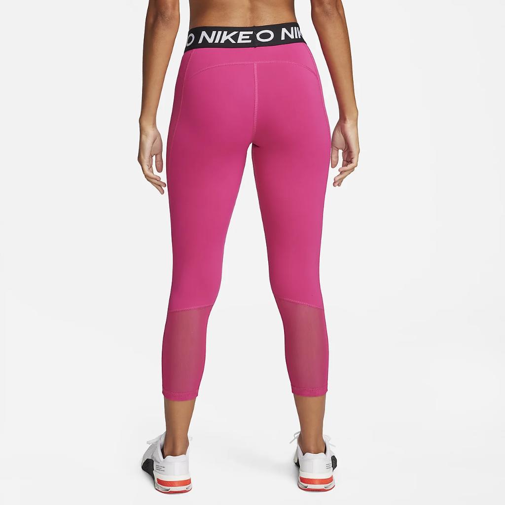 Nike Pro 365 Women&#039;s Mid-Rise Cropped Mesh Panel Leggings CZ9803-616