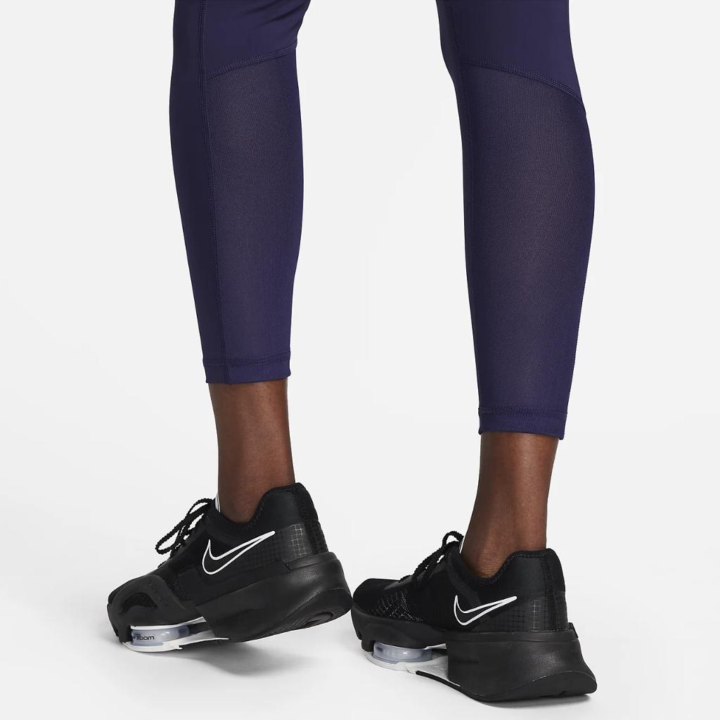 Nike Pro 365 Women&#039;s High-Waisted 7/8 Mesh Panel Leggings DA0483-555